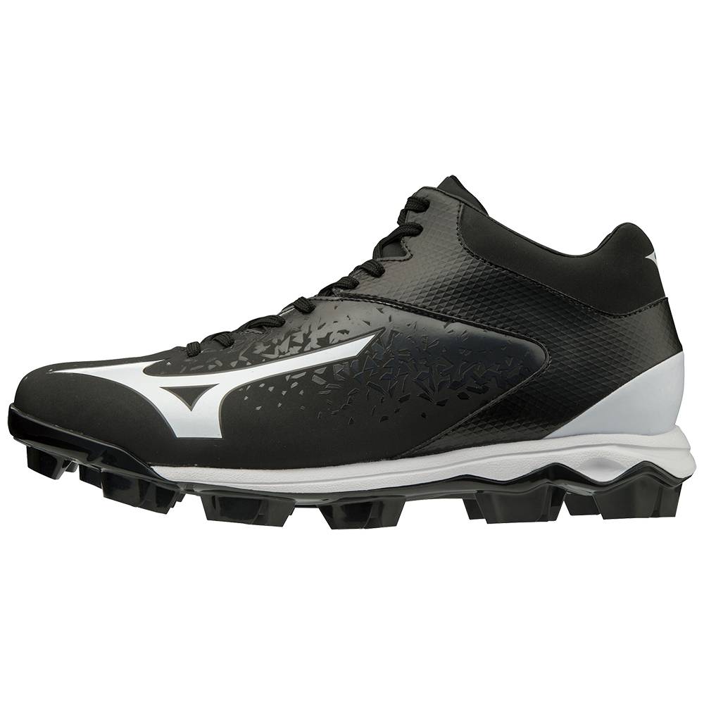 Scarpe Baseball Mizuno Select Nine TPU Mid Molded Uomo - Nere/Bianche - 50421-HDYE